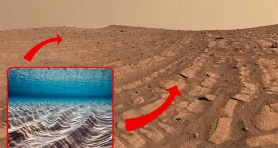 ancient riverbed on Mars