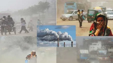 বায়ু দূষণে বিশ্বে ২৩ তম ঢাকা দূষিত শহর