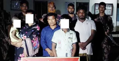 নারী-শিশুসহ ৭ বাংলাদেশিকে আটক