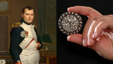 Napoleon diamond brooch