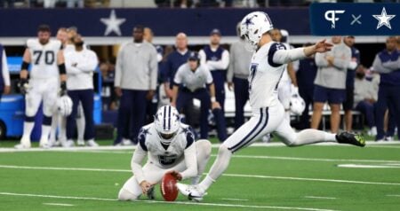 Brandon Aubrey Kicking Range Stuns New Cowboys Teammate Quinnen Williams Brandon Aubrey