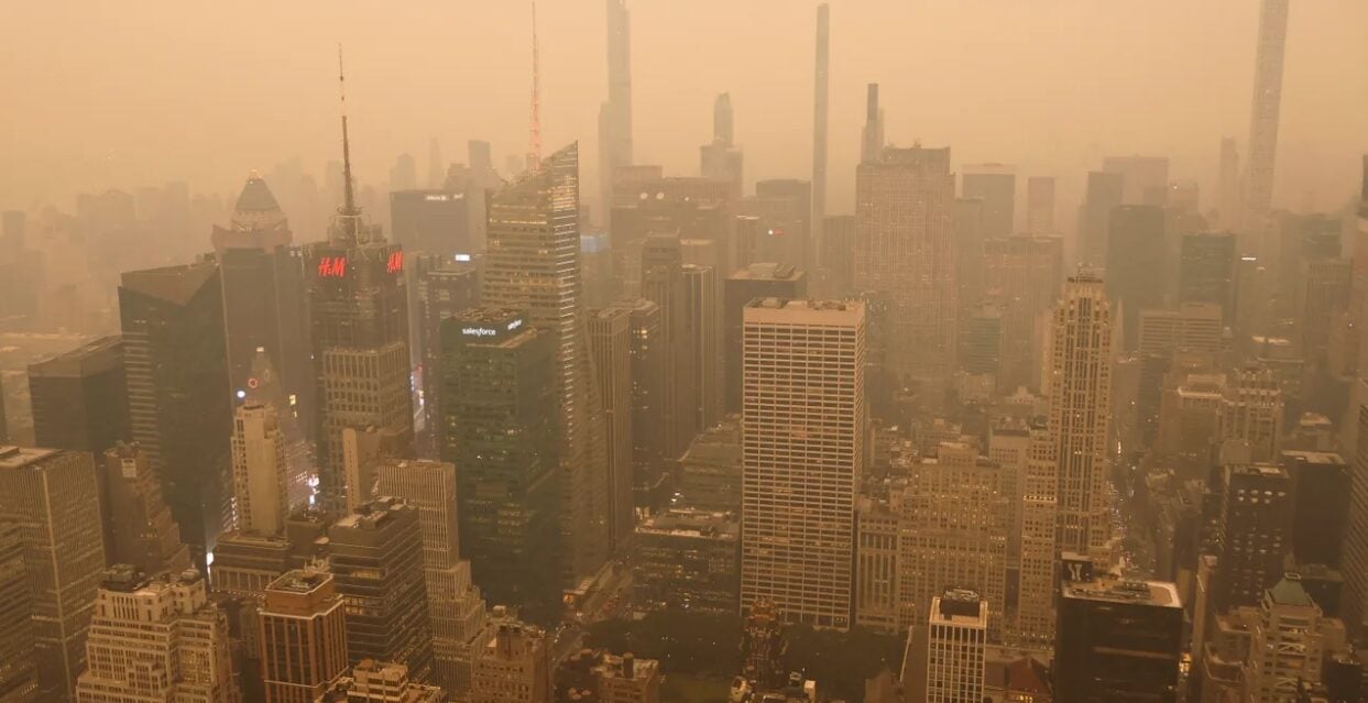 Canadian Wildfire Smoke Blankets Northern US, Triggering Health Alerts