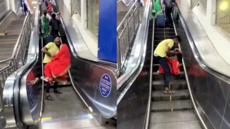 ভয় পেয়ে তরুণের কোলে উঠে পড়লেন তরুণী, তারপর যা ঘটলো তরুণী