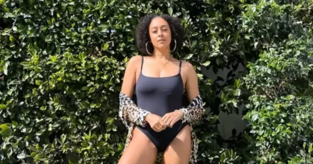 Tia Mowry swimsuit video