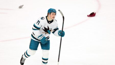 Macklin Celebrini hat trick