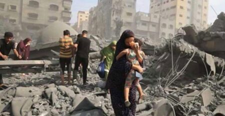 ইসরায়েলি আগ্রাসনে গাজা