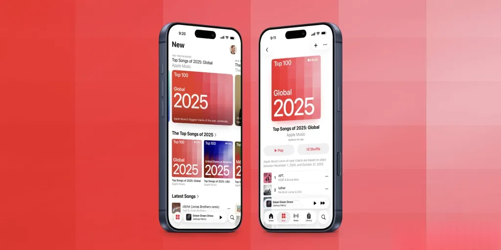 Apple Music Charts Reveal 2025's Most Streamed Global Hits