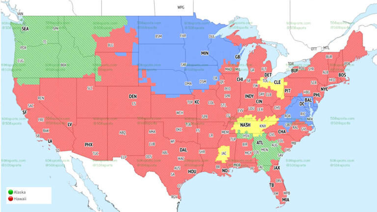 NFL coverage map Week 14