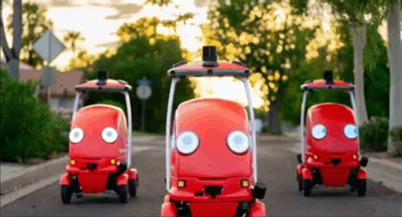 DoorDash Unveils Dot Delivery Robot as Amazon Expands Prime Air Drones Dot delivery robot
