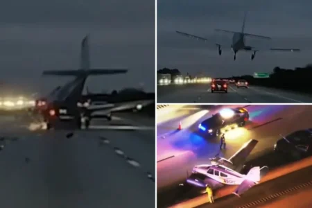 Florida Highway Plane Crash Dashcam Video Shows Terrifying Moment Aircraft Smashed Into Car