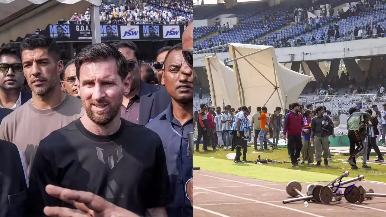 Messi’s Kolkata Visit Ends in Chaos as Fans Protest Over Poor Visibility