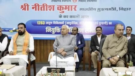 Nitish Kumar Naqab Incident Sparks Political Row as Doctor Delays Joining Duty Nitish Kumar naqab incident