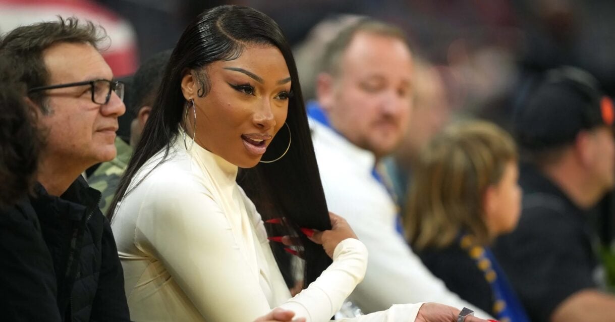 Megan Thee Stallion courtside fashion
