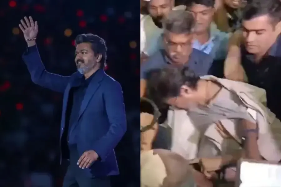 Vijay Airport Fall: Actor-Politician Stumbles Amid Chaotic Fan Welcome in Chennai