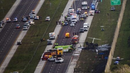 emergency landing Florida highway