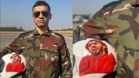 হাদির ছবি আঁকা হেলমেট পরে বিশ্ব রেকর্ড গড়বেন আশিক চৌধুরী হাদির ছবি আঁকা হেলমেট