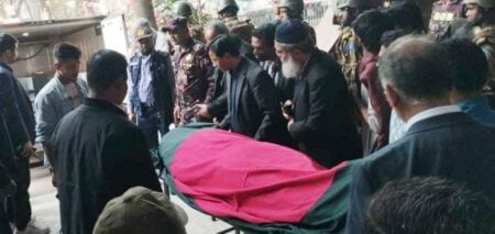 শেষ গোসলের জন্য ফের হৃদরোগ ইনস্টিটিউটে হাদির মরদেহ হৃদরোগ ইনস্টিটিউটে হাদি