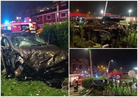 Romanian Road Horror: Speeding Mercedes Launches Over Cars in Medical Emergency Crash Mercedes crash Romania