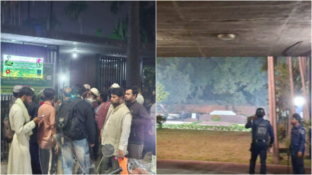 ওসমান হাদির কবর দেখতে মানুষের ভিড়, রাতভর প্রহরায় থাকবে পুলিশ ওসমান হাদির কবর দেখতে মানুষের ভিড়