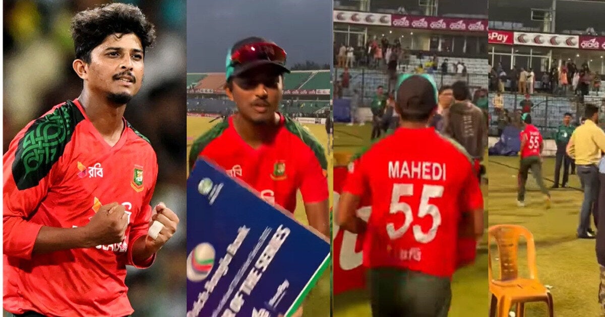 মাঠ ত্যাগ শেখ মেহেদীর