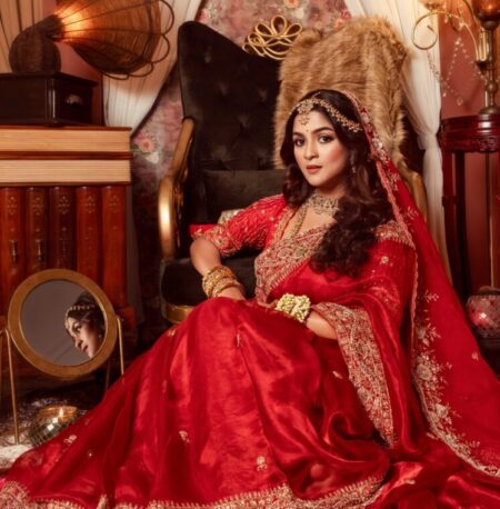 লাল বেনারসিতে সাদিয়া আয়মান, নেপথ্যে কী? সাদিয়া আয়মান