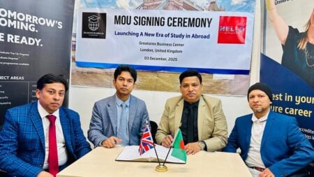 লন্ডনে ডায়মন্ড হারবার ও হ্যালো ভিসার মধ্যে সমঝোতা স্মারক সই