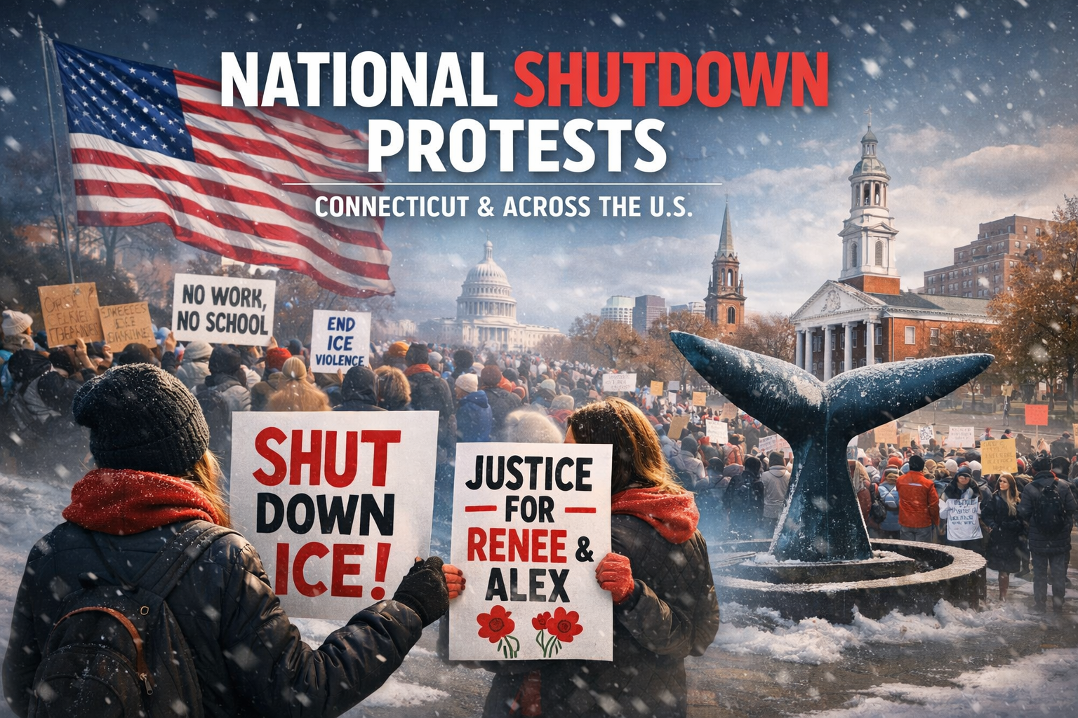 National Shutdown Protests Planned Across US, Connecticut Rallies Friday