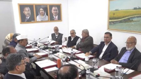 তারেক রহমানের নেতৃত্বে বিএনপির স্থায়ী কমিটির সভা তারেক রহমান
