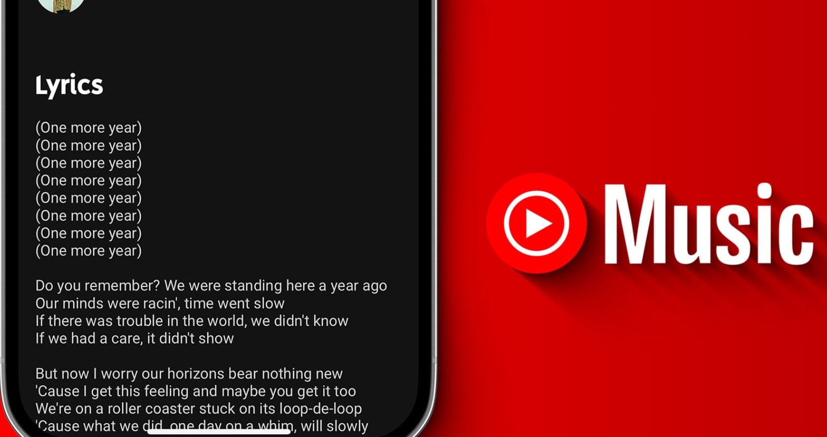 YouTube Music lyrics