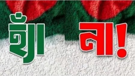 ১০৬ কেন্দ্রের প্রাথমিক ফলাফল : ৫০ হাজার ভোটে এগিয়ে ‘হ্যাঁ’ HAa-vote