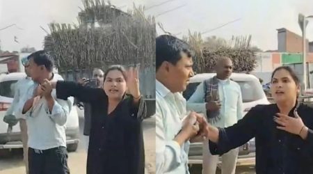 পরকীয়ার সন্দেহে শিক্ষক স্বামীকে প্রকাশ্যে মারধর করলেন স্ত্রী মারধর