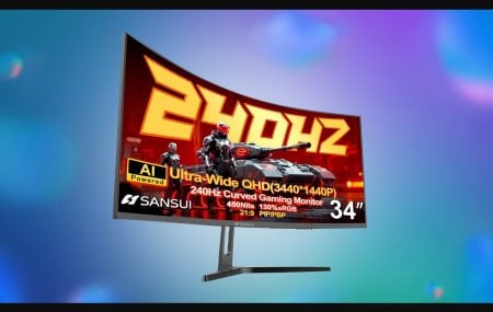 SANSUI 34″ Curved Gaming Monitor Sees Price Drop With 240Hz Refresh Rate SANSUI 34″
