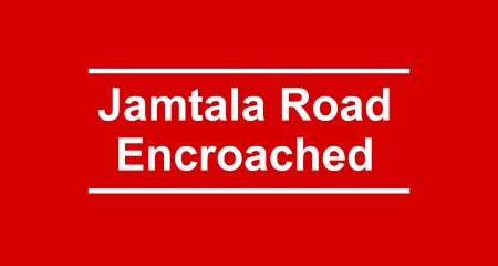 Key Road in Tanpara Jamtola Narrowed After Alleged Encroachment Red Type