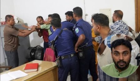 গাইবান্ধায় থানায় ঢুকে জামায়াত নেতার হামলা, ওসিসহ ৮ জন আহত গাইবান্ধায় থানা