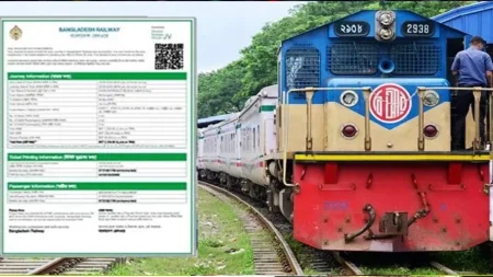 ঈদযাত্রায় ট্রেনের দ্বিতীয় দিনের টিকিট বিক্রি চলছে ঈদযাত্রা
