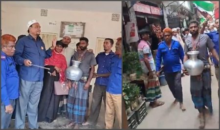 মাকে মারধর করায় ছেলের গলায় কলস; সেনবাগে চেয়ারম্যানের ’ব্যতিক্রমী’ সাজা wohed