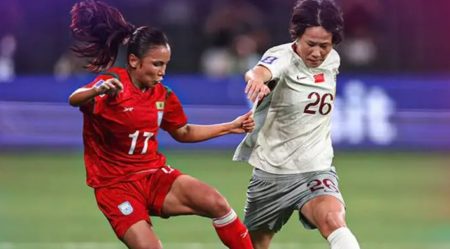 নয়বারের চ্যাম্পিয়ন চীনের ২-০ গোলে হার বাংলাদেশের মেয়েদের বাংলাদেশ