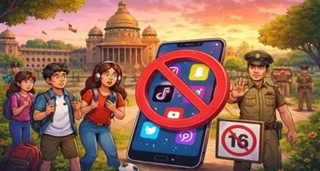 কর্ণাটকে ১৬ বছরের কম বয়সী শিশুদের সোশ্যাল মিডিয়া ব্যবহার নিষিদ্ধ সোশ্যাল মিডিয়া