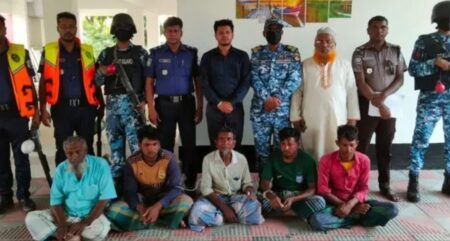 মেঘনা নদীর অভয়াশ্রম এলাকায় জাটকা ধরার দায়ে ৫ জেলের কারাদণ্ড জাটকা