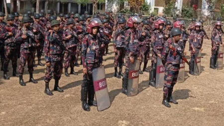 শেরপুরে ১৬ প্লাটুন বিজিবি মোতায়েন মোতায়েন