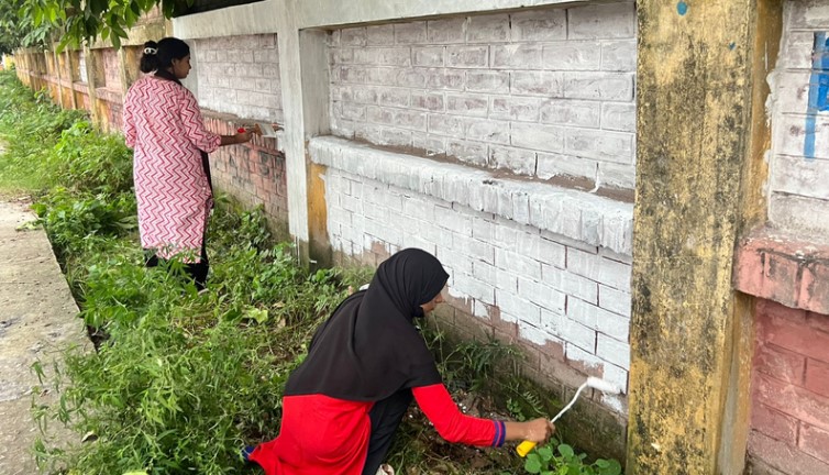 প্রতিবাদ সমাবেশ ও গ্রাফিতি অঙ্কন