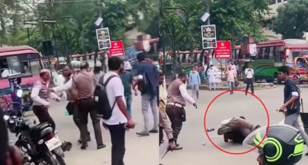 গুলিস্তানে মারামারি করা সেই দুই ট্রাফিক কনস্টেবল সাময়িক বরখাস্ত ট্রাফিক
