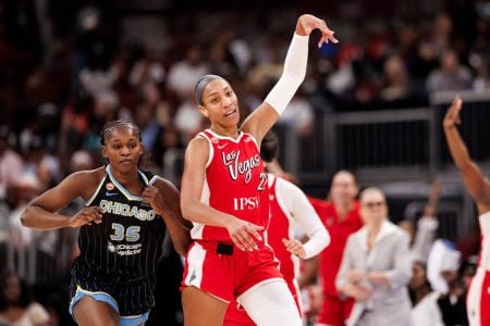 A’ja Wilson Makes WNBA History With 30-15-4-3 Game as Las Vegas Aces Beat Chicago Sky A'ja Wilson WNBA history game 2026