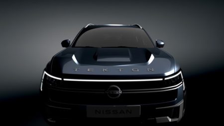 Nissan Tekton undisguised spy photos surface during ad shoot Nissan Tekton undisguised spy