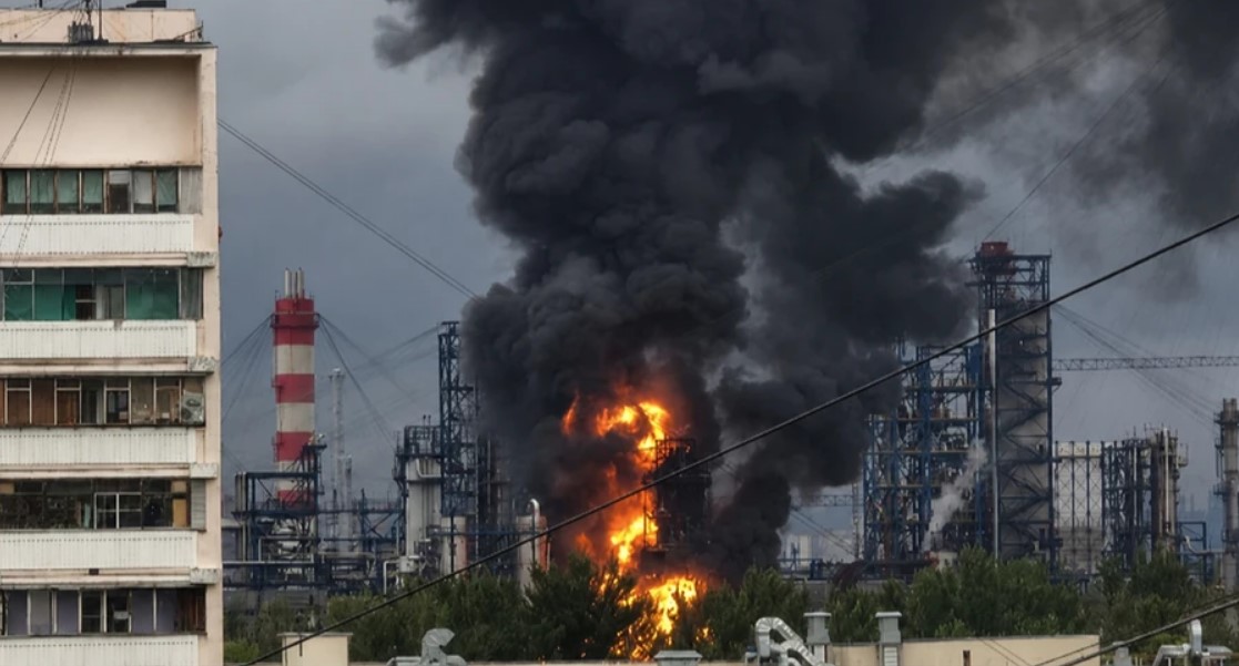 Ukraine Drone Strike Hits Moscow’s Largest Oil Refinery in Overnight Attack
