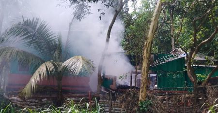 মানিকগঞ্জে মাদকসহ একই পরিবারের তিনজন আটক, পরে বাড়িতে অগ্নিসংযোগ আটক