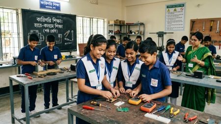 শিক্ষার্থীদের দক্ষতা বাড়াতে ষষ্ঠ শ্রেণি থেকে বাধ্যতামূলক হচ্ছে কারিগরি শিক্ষা কারিগরি