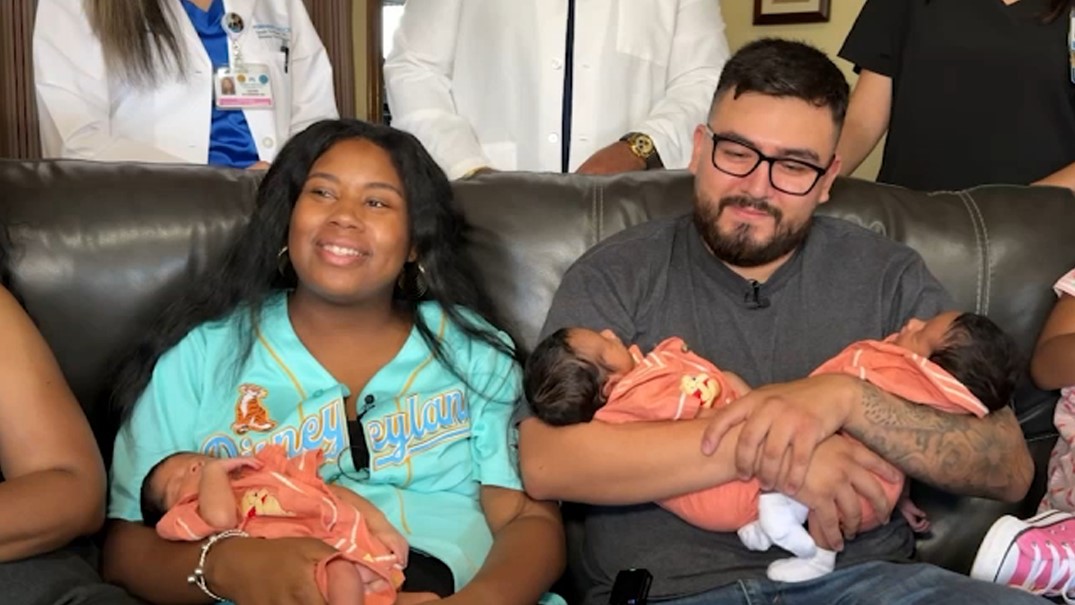 mixed triplets california birth