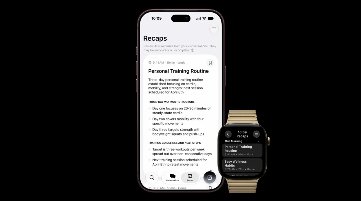 Siri Recap